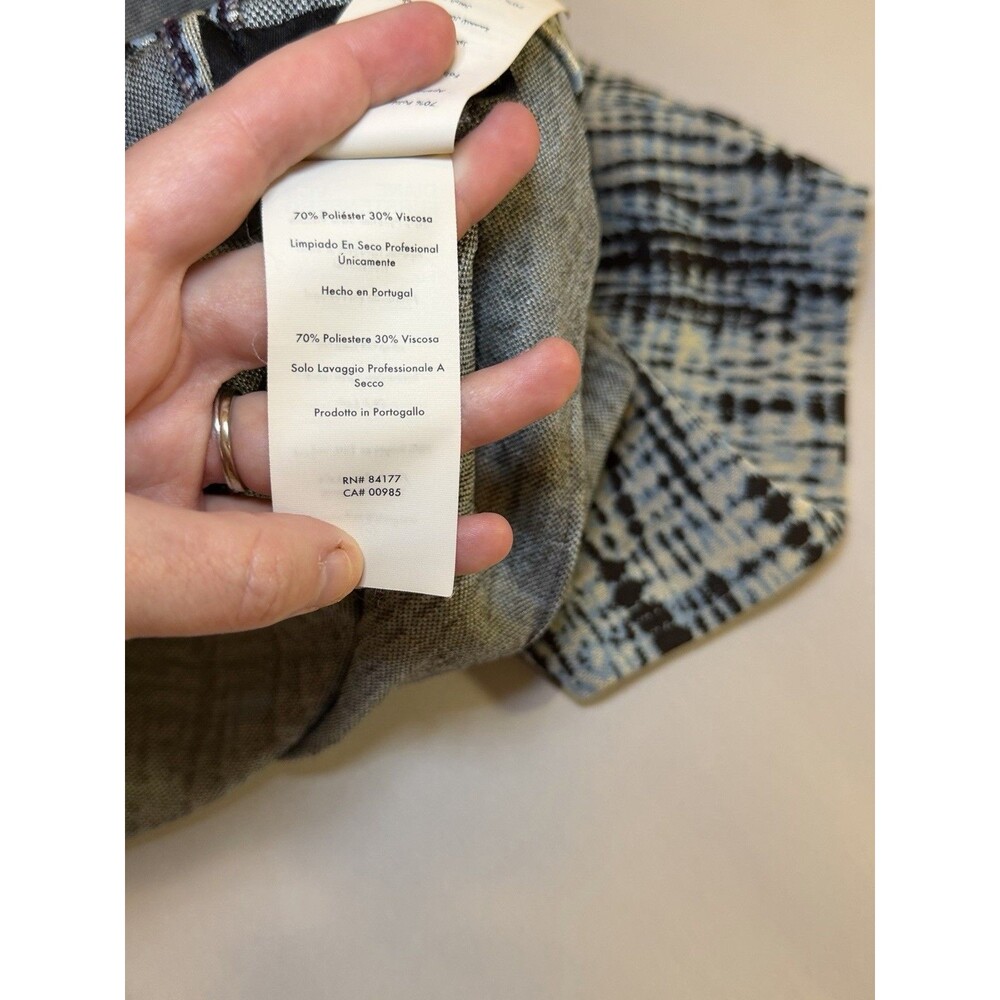 Diane Von Furstenberg DVF Blue Abstract Sheath Dress Size 10 Made in Portugal - Picture 15 of 15